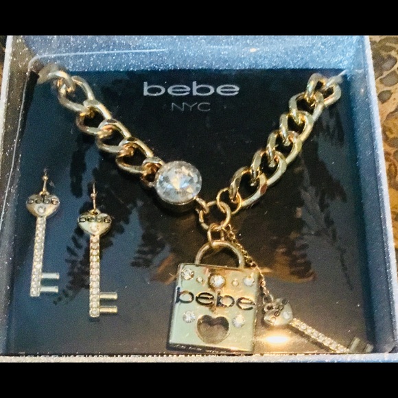 bebe Jewelry - BEBE BLING TOGGLE AND EARRINGS
